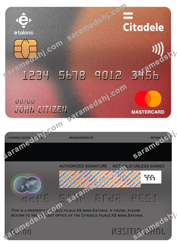 Estonia Citadele Filiale AS bank mastercard